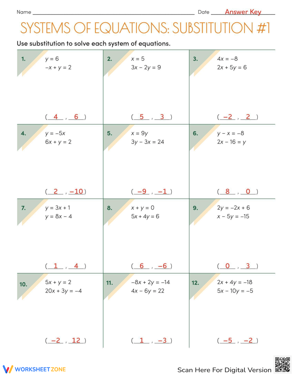 Systems Of Two Equations Worksheet For 7th 8th Grade Lesson Planet Systems Of Two Equations Worksheet For 7th 8th Grade Lesson Planet