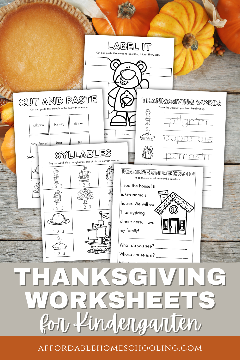 Thanksgiving Kindergarten Worksheets