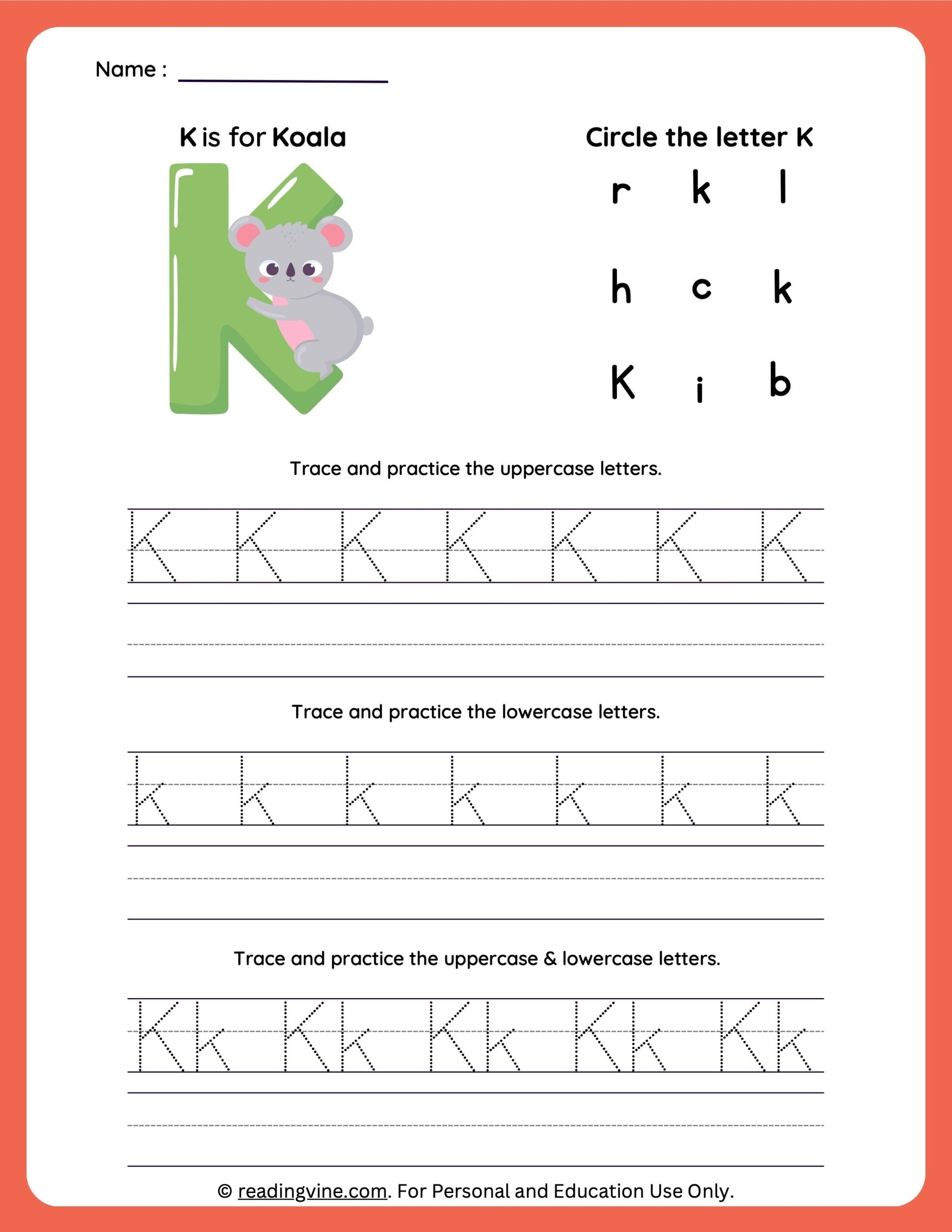 letter k worksheet letter k worksheet