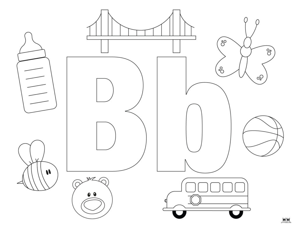 letter b coloring worksheet
