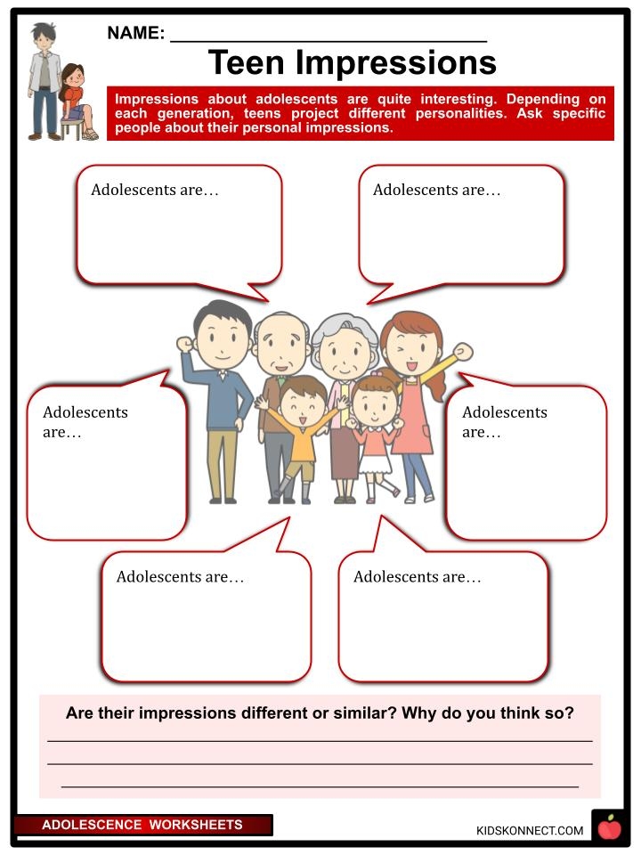 Therapy Worksheets For Adolescents