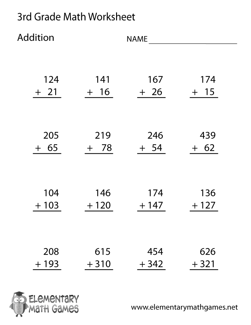 3rd grade math worksheet 3rd grade math worksheet