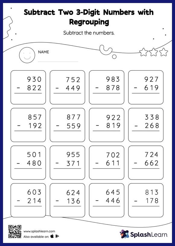three digit subtraction with regrouping worksheets three digit subtraction with regrouping worksheets
