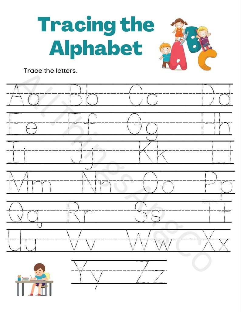 tracing the alphabet worksheets