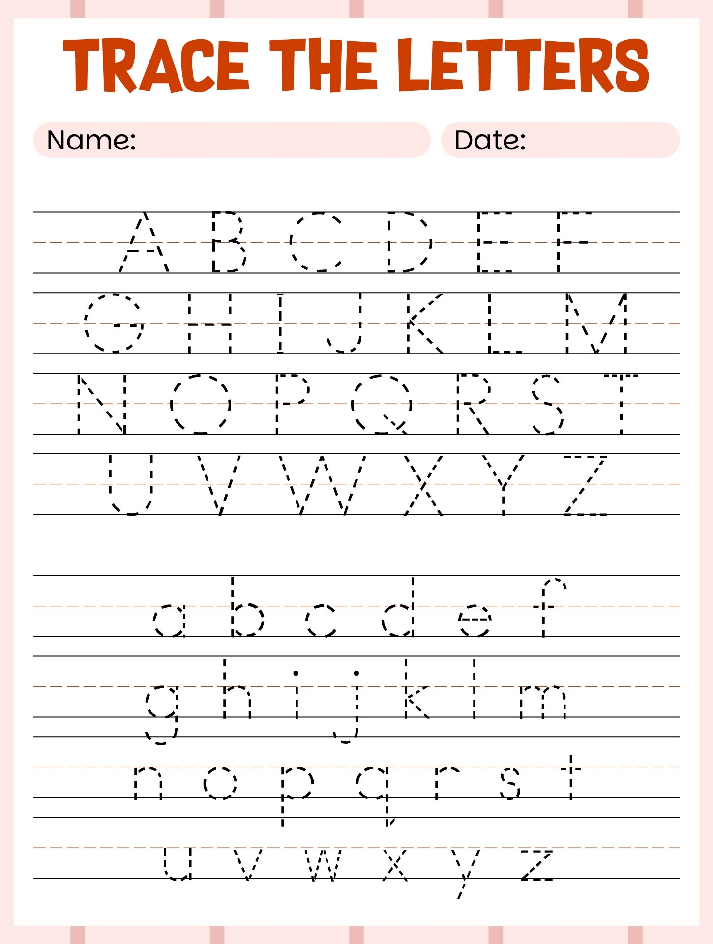 Traceable Alphabet Worksheets 10 Free PDF Printables Printablee
