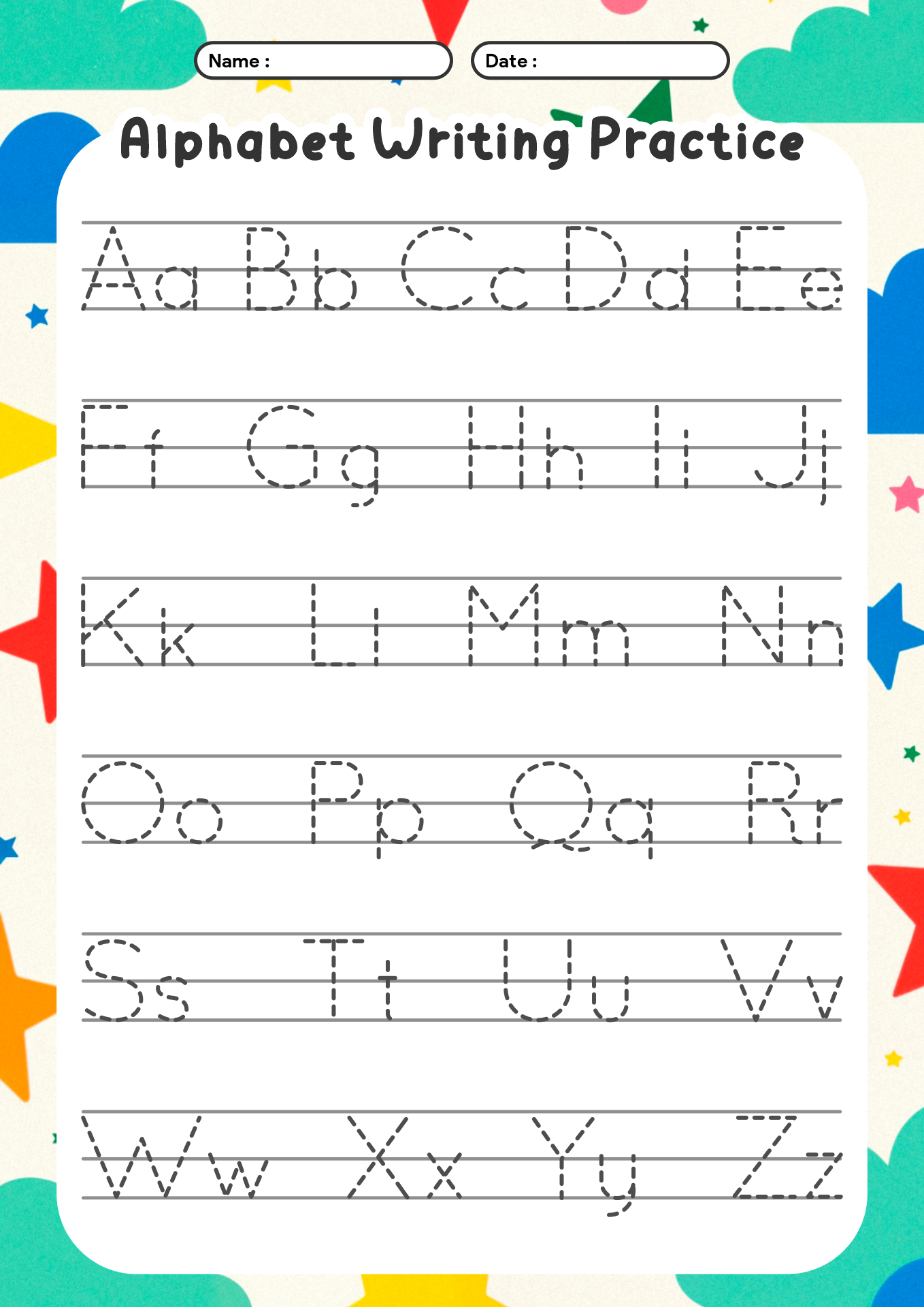 Tracing Alphabet Worksheets Free Printable Pdf