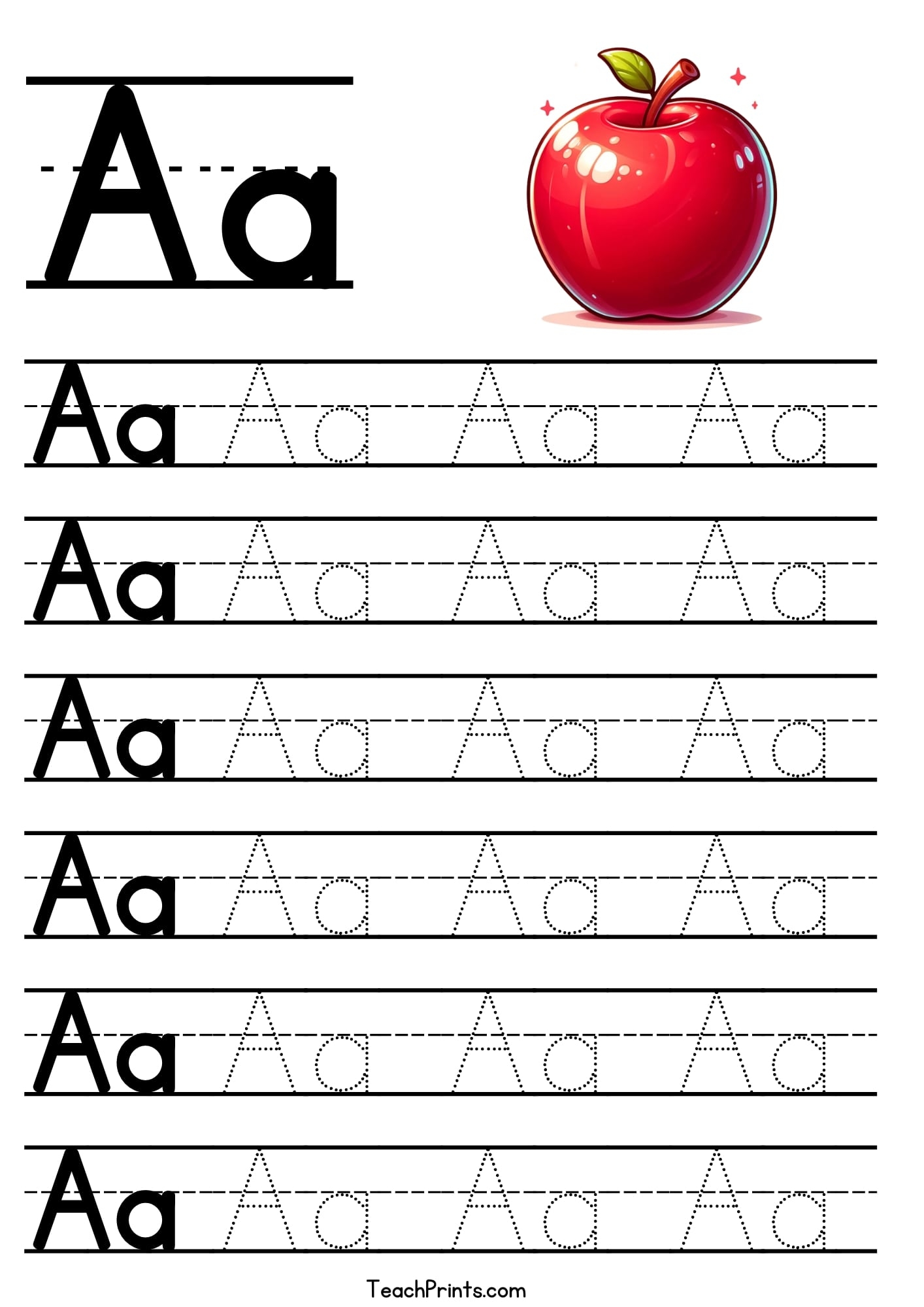 Tracing Letter A