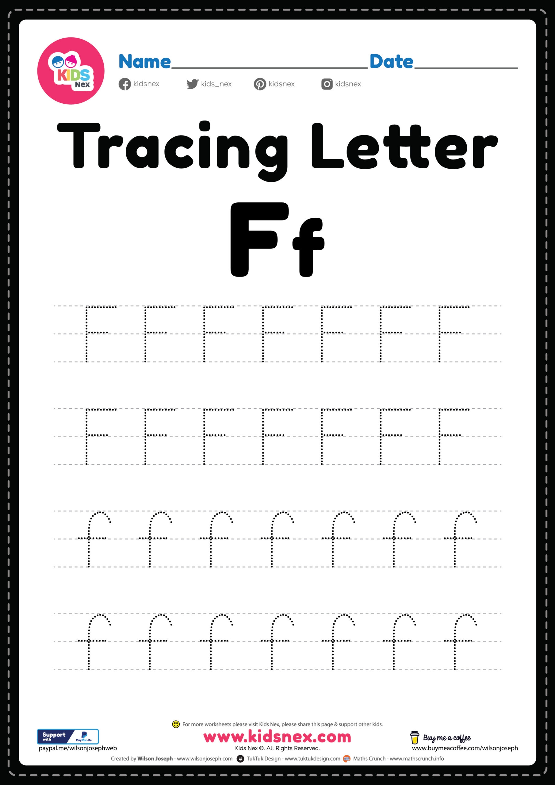 letter f worksheet