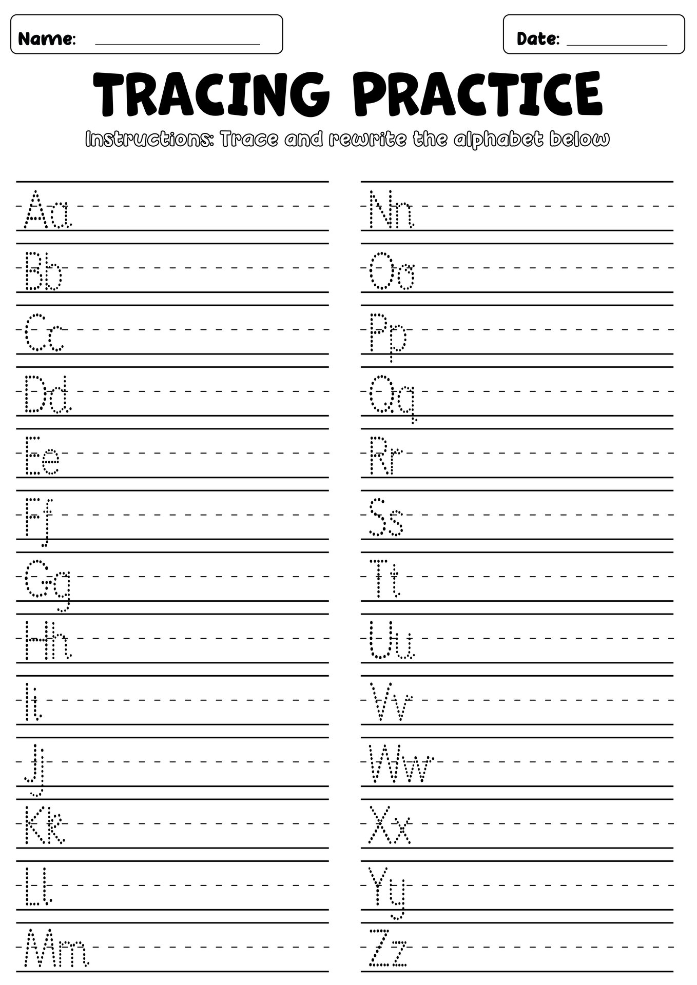 Tracing Letters 25 Free PDF Printables Printablee