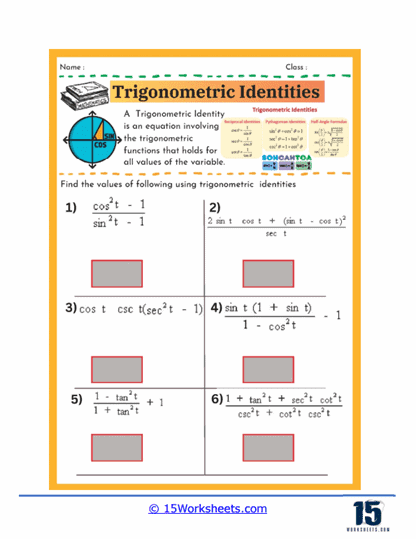 trig identities worksheet trig identities worksheet