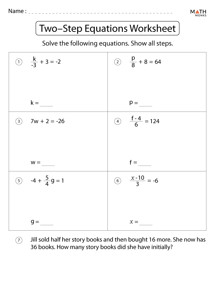 Two Step Equations Worksheet Pdf Owhentheyanks Two Step Equations Worksheet Pdf Owhentheyanks