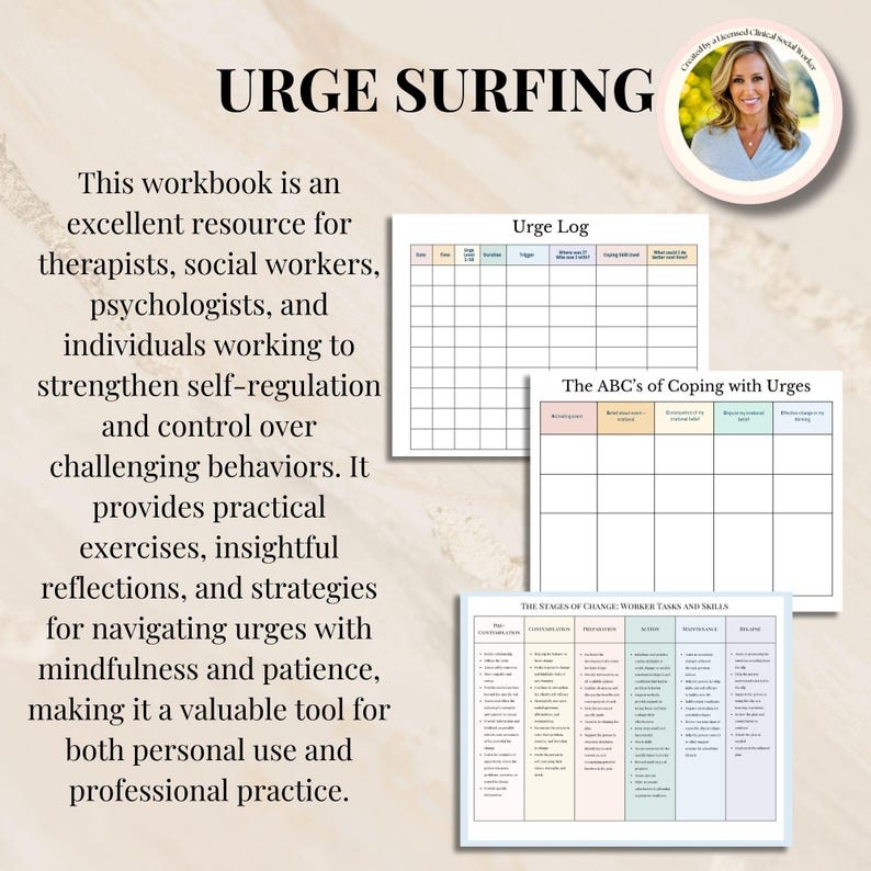 Urge Surfing Worksheets Addiction Sobriety Therapy Worksheets 