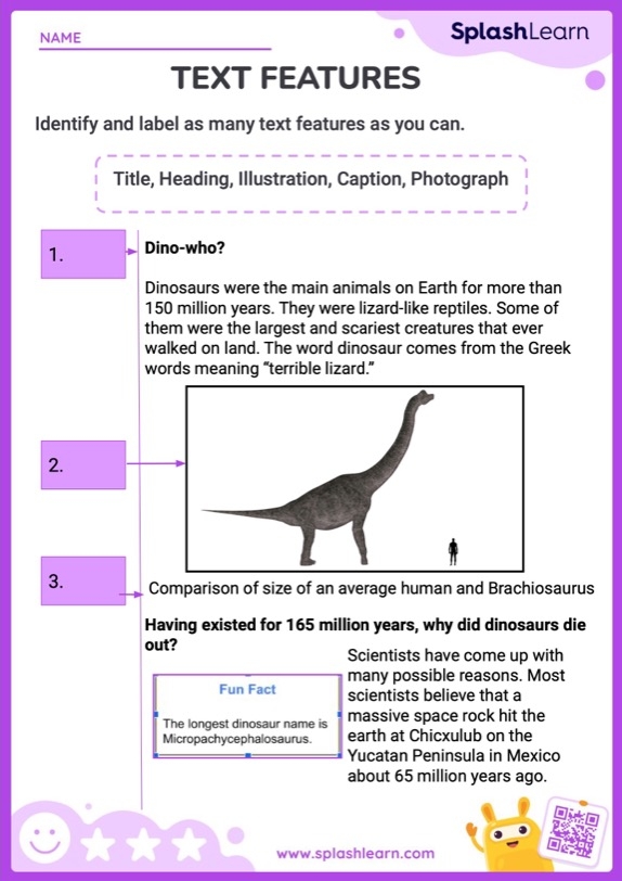 Using Text Features Worksheets Free Printable SplashLearn Using Text Features Worksheets Free Printable SplashLearn