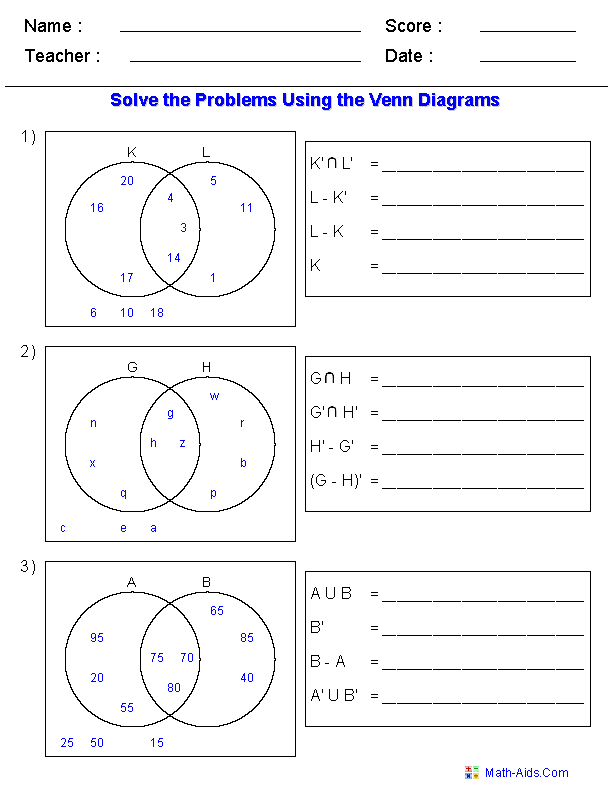 Venn Diagram Worksheets Dynamically Created Venn Diagram Worksheets Venn Diagram Worksheets Dynamically Created Venn Diagram Worksheets