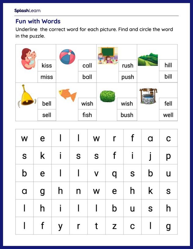 Vocabulary Worksheets Free Printable SplashLearn