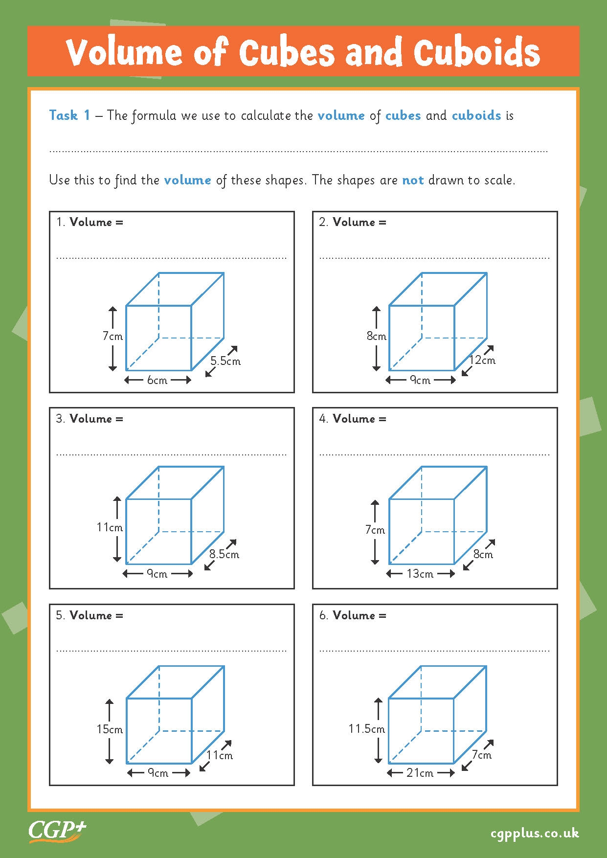 volume practice worksheet