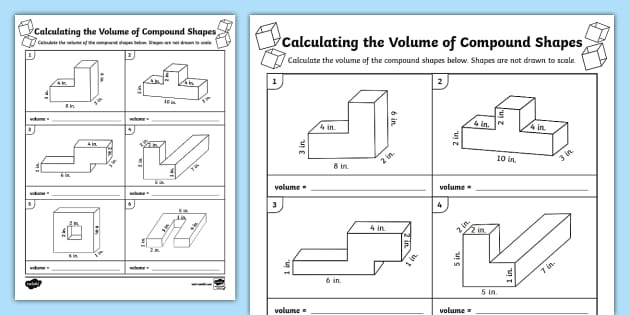 volume of composite shapes worksheet volume of composite shapes worksheet