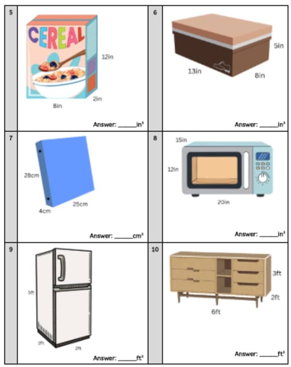 Volume Of Rectangular Prism Worksheet By Ecstatic Mathematics Addicts