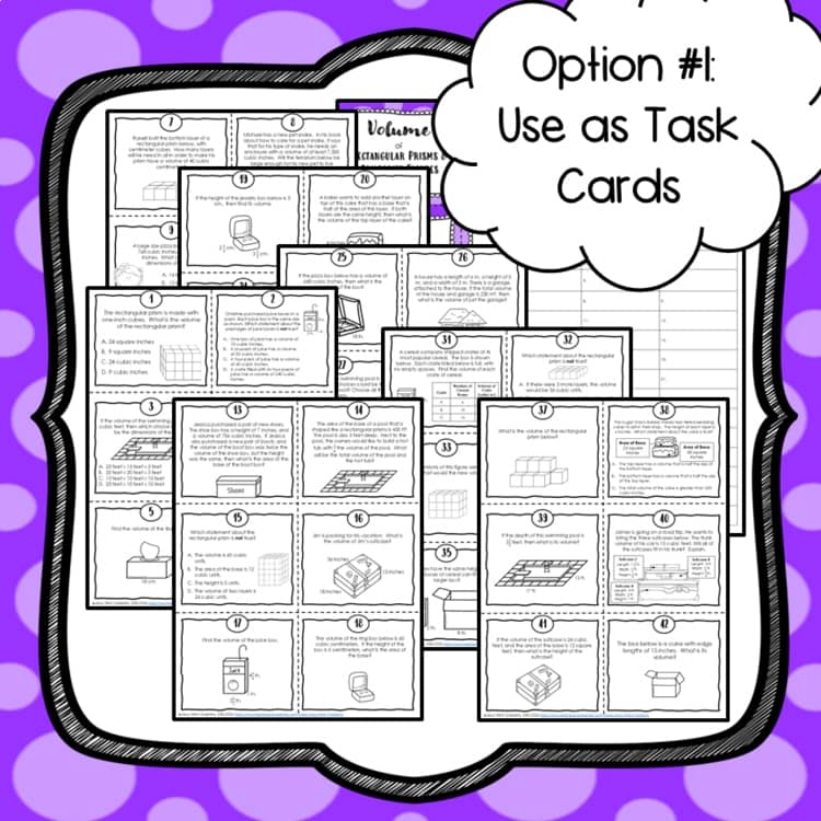 volume of rectangular prism worksheet
