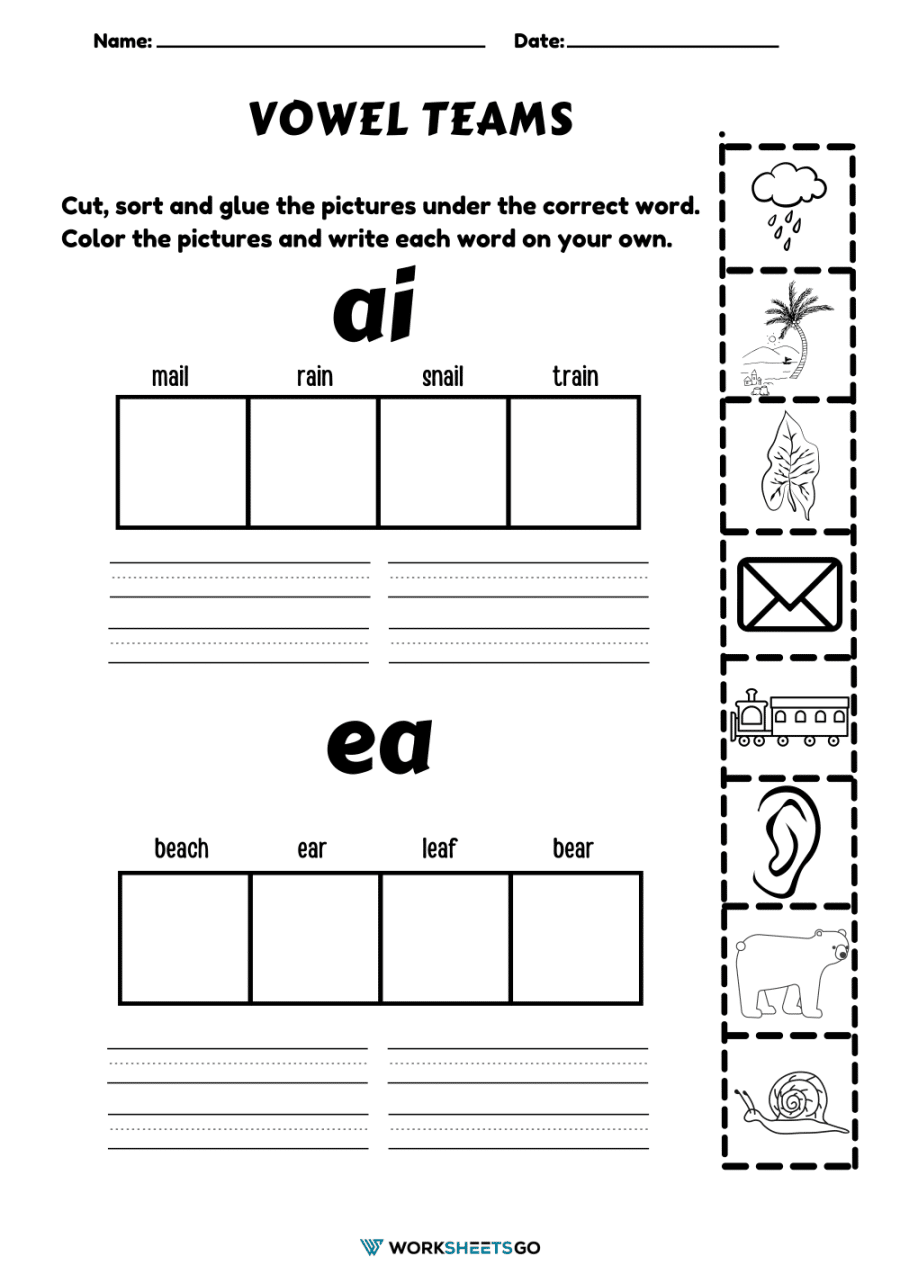 Vowel Team Worksheets Artofit