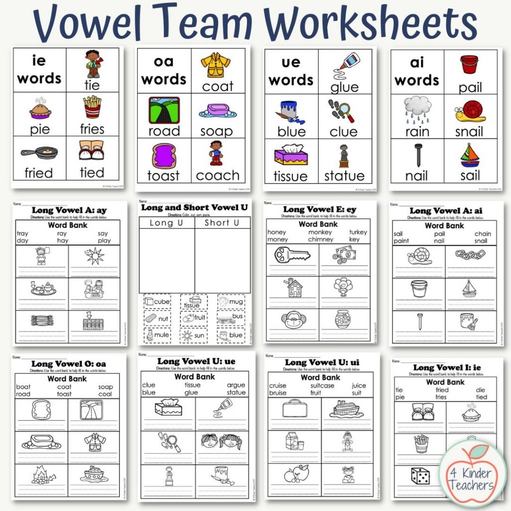 vowel teams worksheets