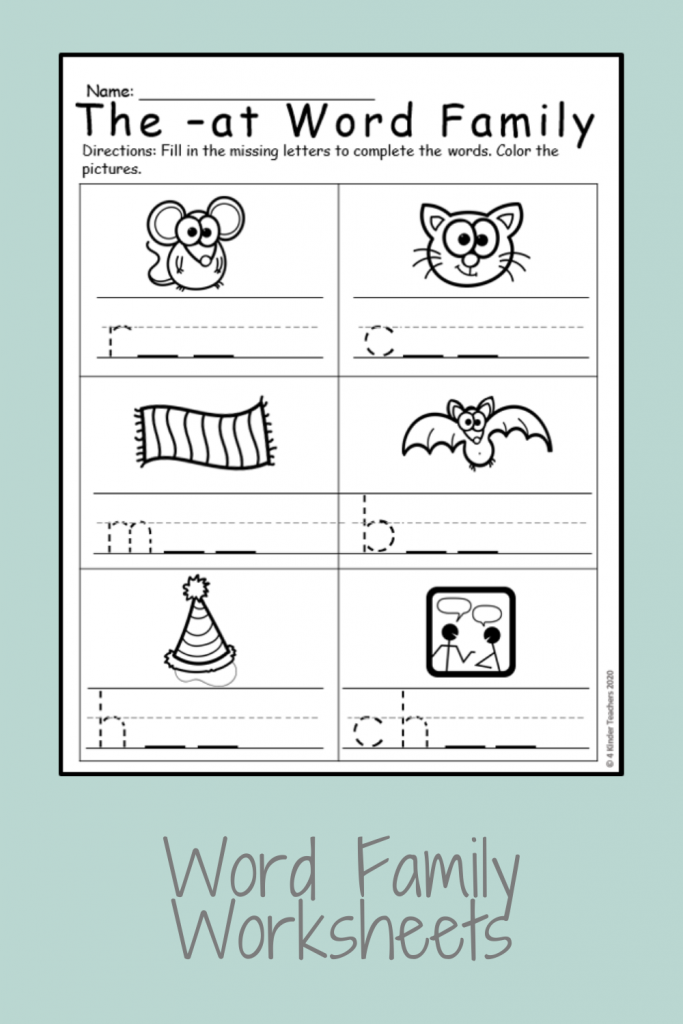 Word Family Printables Word Family Printables