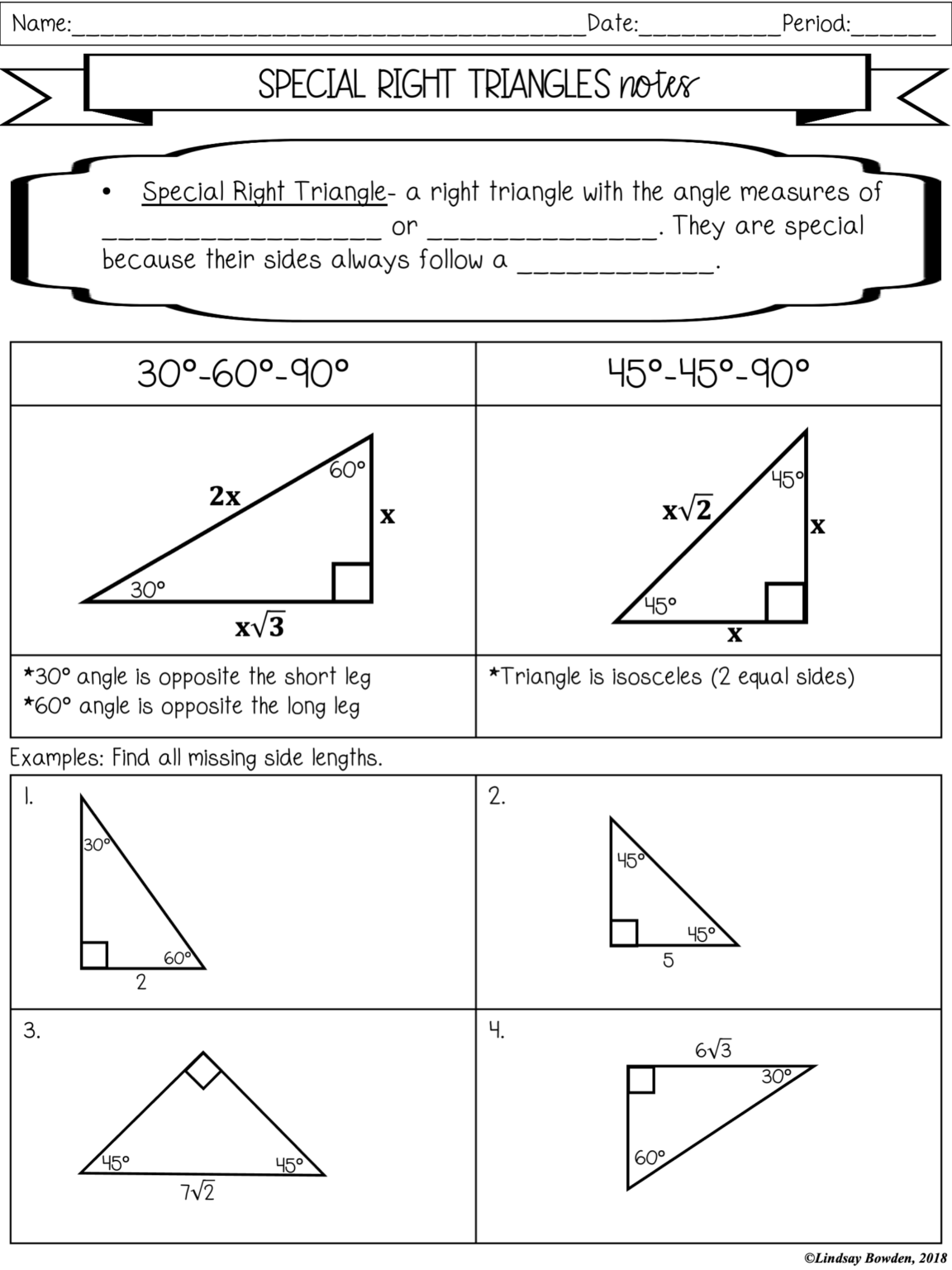 Worksheet For Special Right Triangles Adriansonfifth Worksheet For Special Right Triangles Adriansonfifth