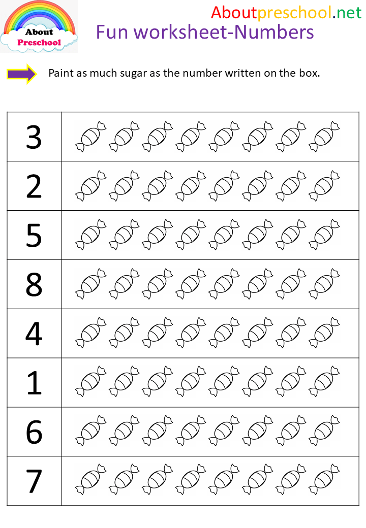 Worksheet Numbers For Preschool