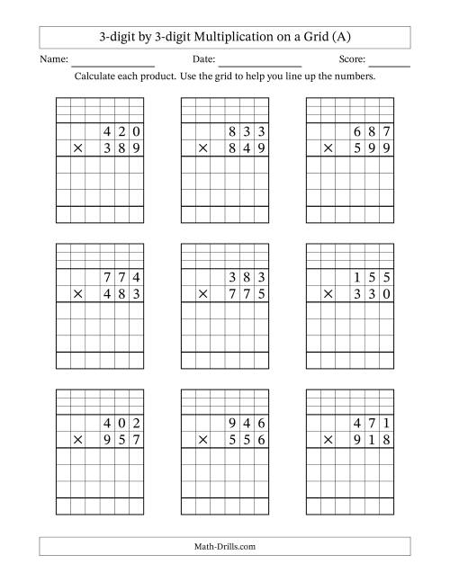 Worksheets Multiplication By 3 Digit Numbers Worksheets Library Worksheets Multiplication By 3 Digit Numbers Worksheets Library